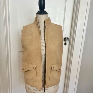 Talbots women’s Beige faux suede Vest